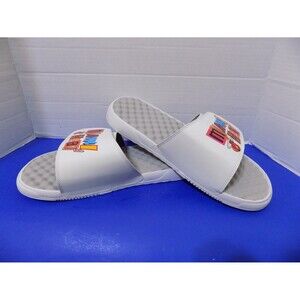 Miami Heat Adjustable Slides Miami Retro Colors Size 12 NBA Sandals